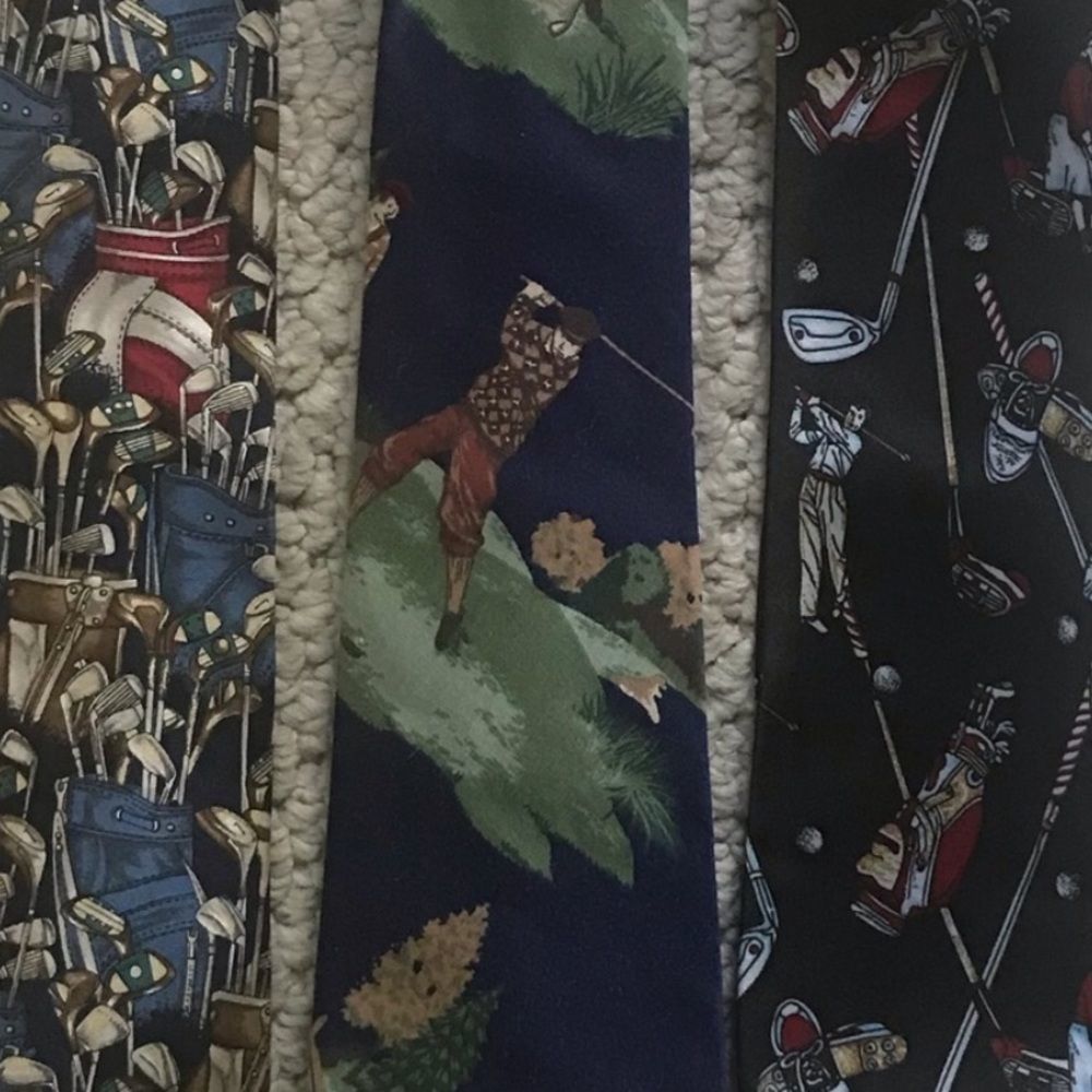 GOLF Ties Lot of 3